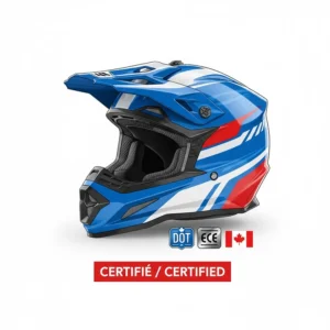 Safety certified youth motocross helmets meeting Canadian road and trail standards with ECE ratings.