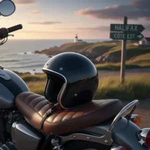 Lightweight half-shell cruiser helmet for a breezy ride along the East Coast.