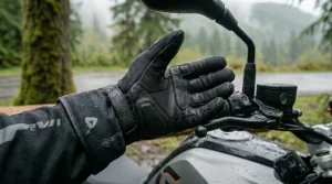 Durable leather palm spring fall motorcycle gloves providing superior grip for unpredictable Canadian spring weather.