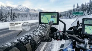 Waterproof and salt-resistant winter biker gloves ideal for slushy Ontario and Quebec roads.