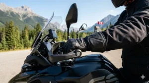 Proper storage and leather conditioning for gauntlet motorcycle gloves during the Canadian winter off-season.