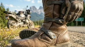 Adjustable wide-fit motorcycle boots with secure closures for a custom, comfortable fit.