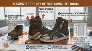 Airflow illustration detailing the ventilation system of casual riding shoes designed to keep feet cool during hot summer office commutes in Canada.