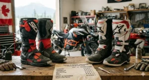 Helpful guide for Canadian motorcyclists on choosing between Sidi and Alpinestars boots for safety.