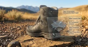 Ergonomic support insert showing memory foam cushioning, ventilated arch bridge, pressure-relief pads, and an anti-fatigue shank.
