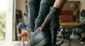 Correct ankle support and protection alignment / Alignement correct du support et de la protection de la cheville