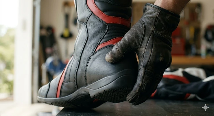 Motorcycle boot fit guide: preventing heel slip / Guide d’ajustement de bottes de moto : éviter le glissement du talon motorcycle boot fit guide heel slip