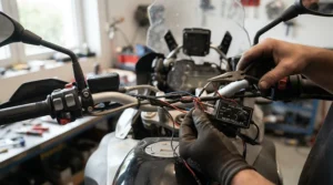 Wiring a heat controller when choosing a heated vest vs heated jacket liner for motorcycle riding.